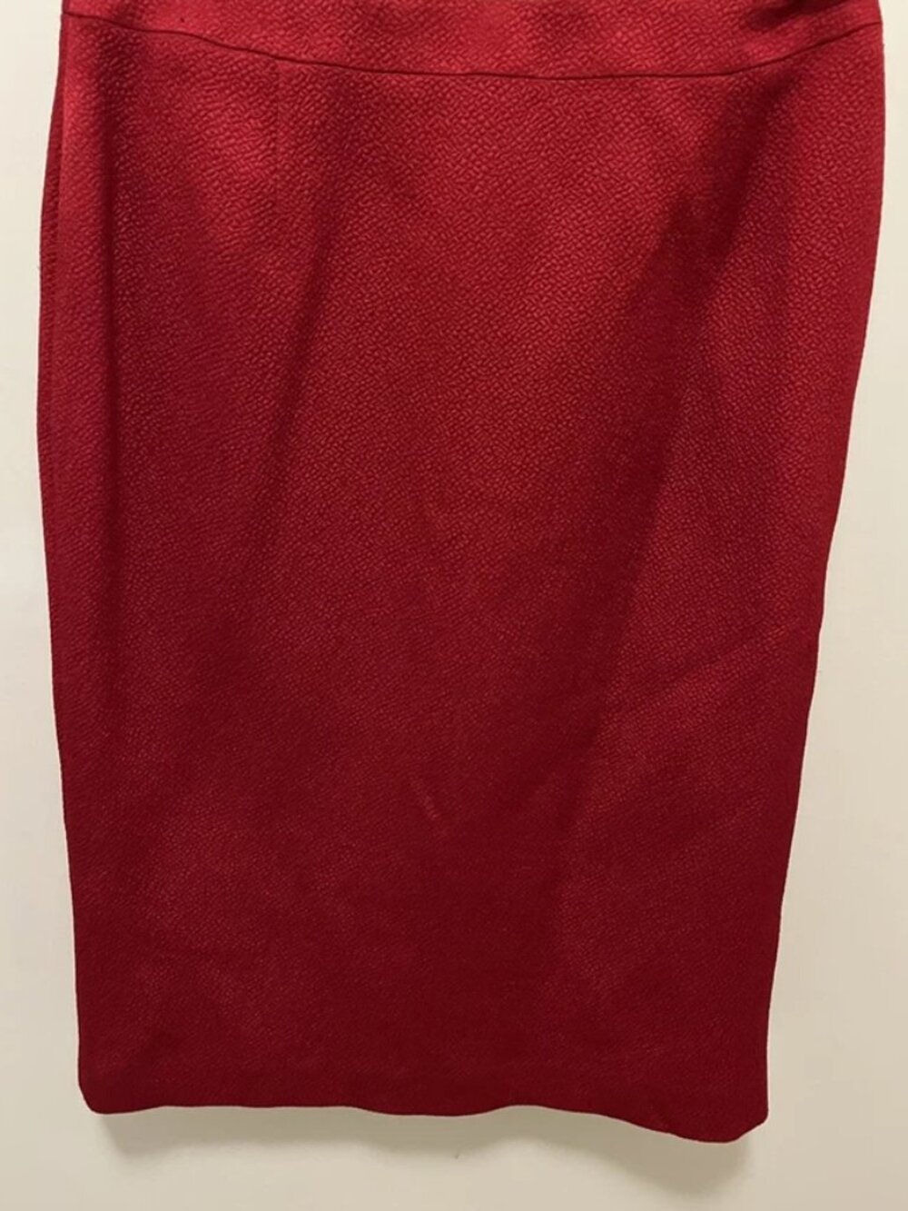 Talbots Red Silk Wool Pencil Skirt 6P Petite Lined Career Holiday